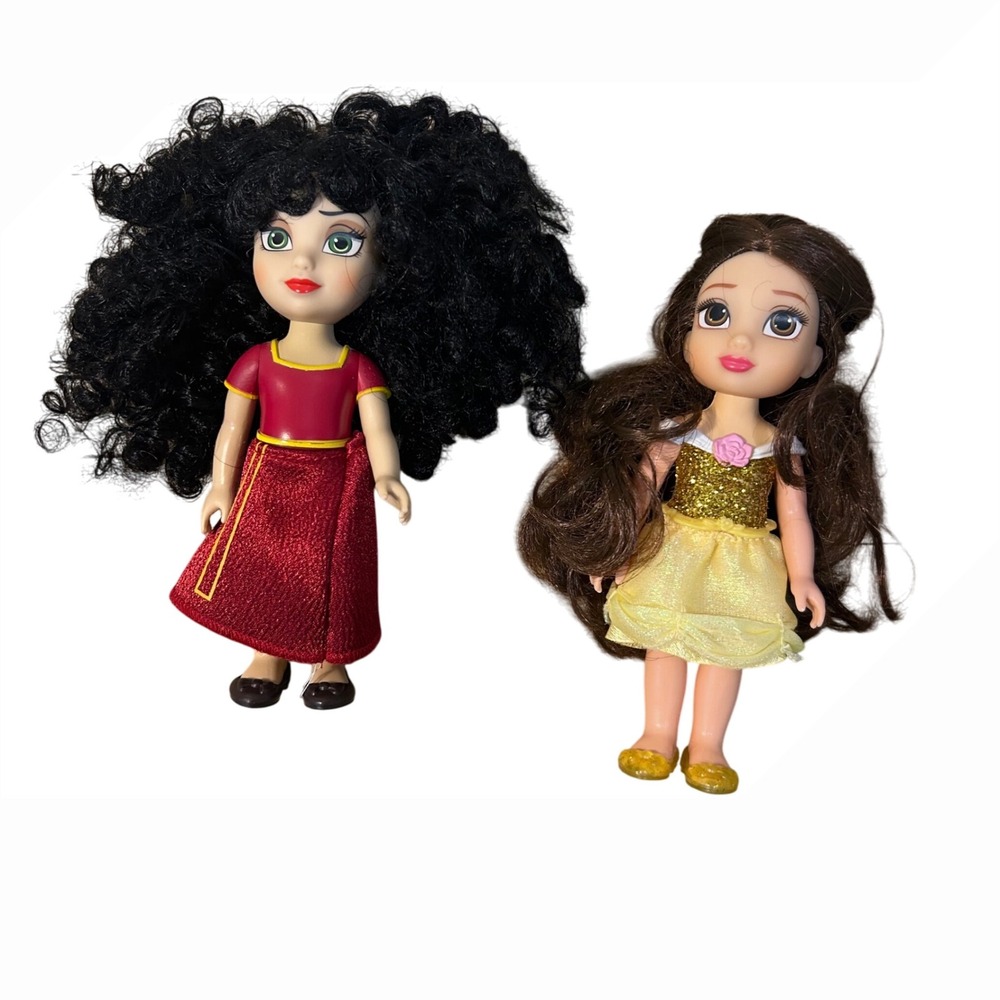Disney Princess Toddler Dolls Belle and Tiana 6.5 in tall